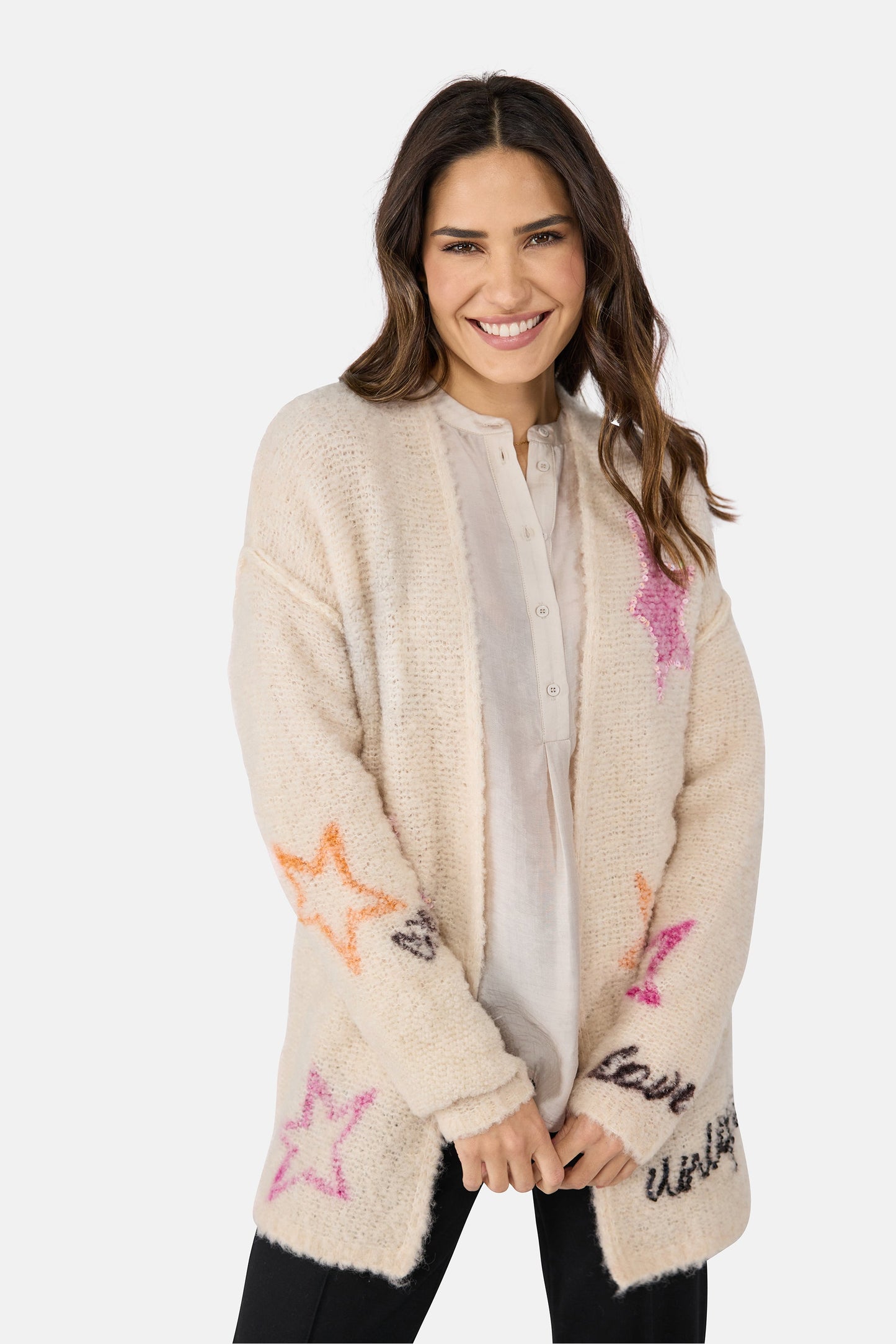 Strickjacke "TacianaL" aus Wollmix