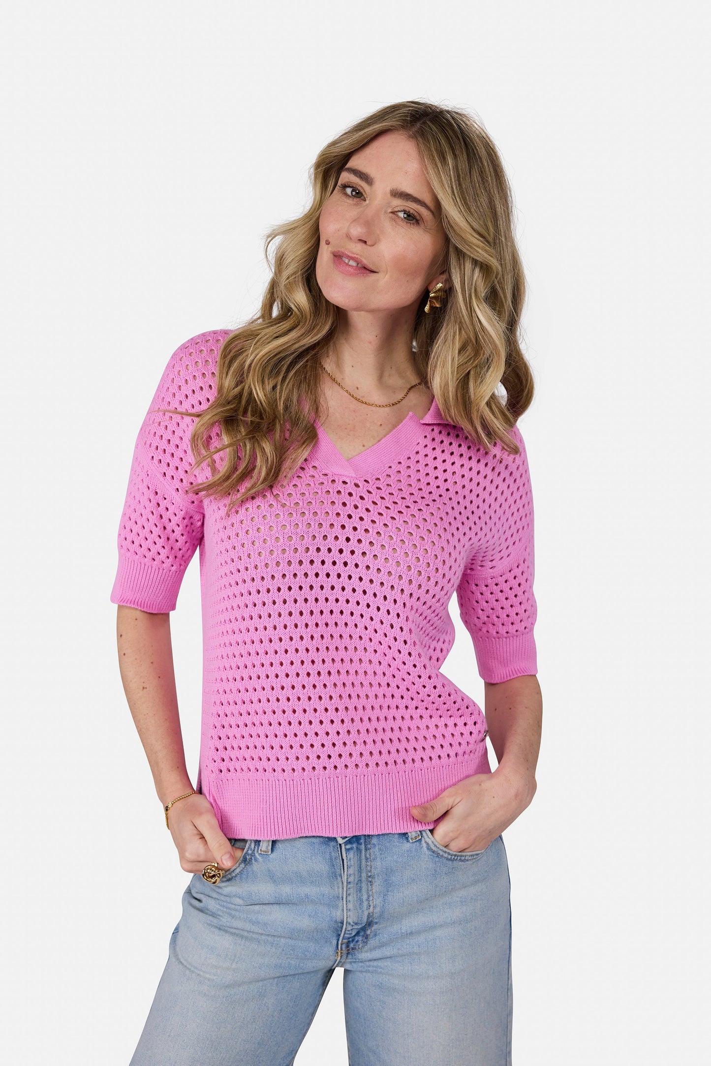 Strickpullover "PinsaL" aus Baumwolle
