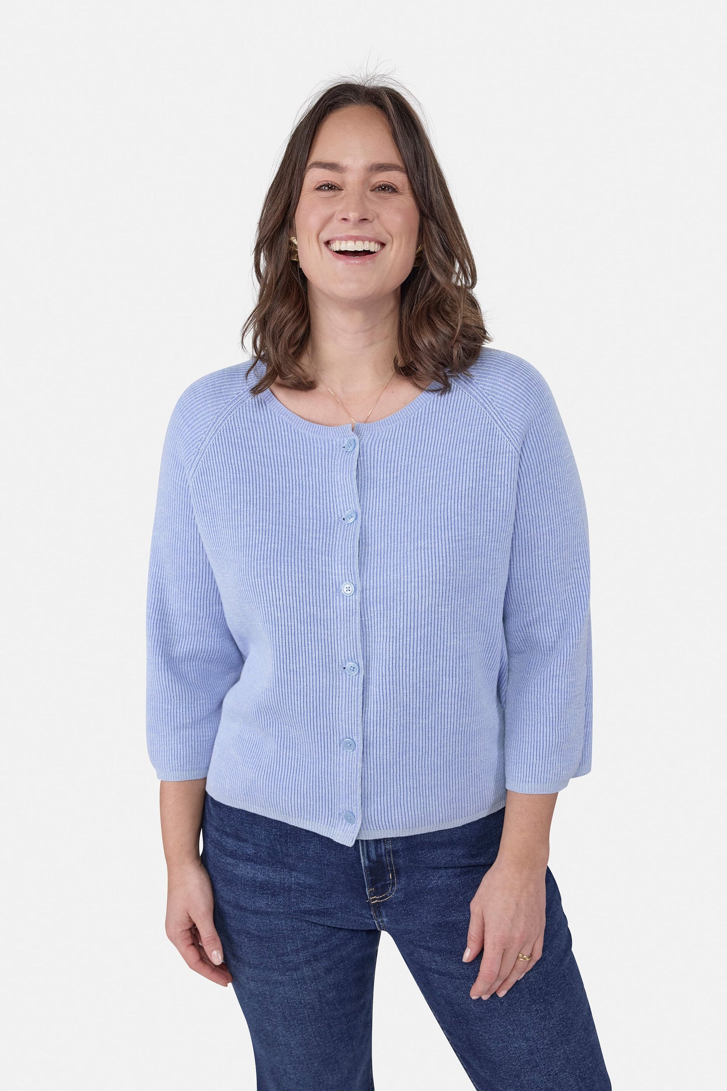 Strickjacke "AitanaL" mit Leinen