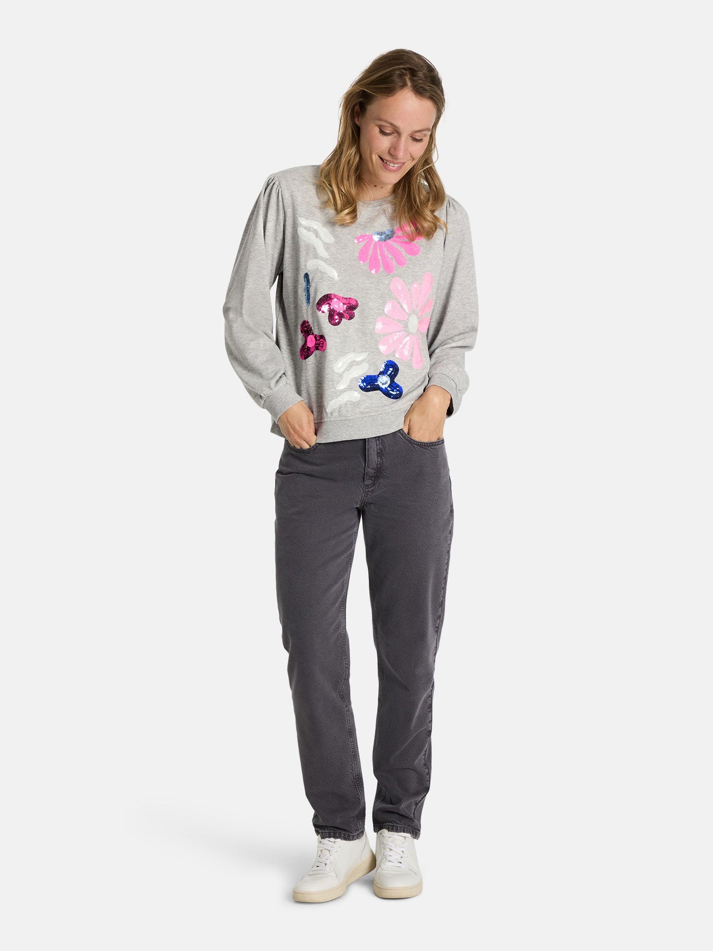 Sweatshirt "UlettaL" aus Baumwollmix