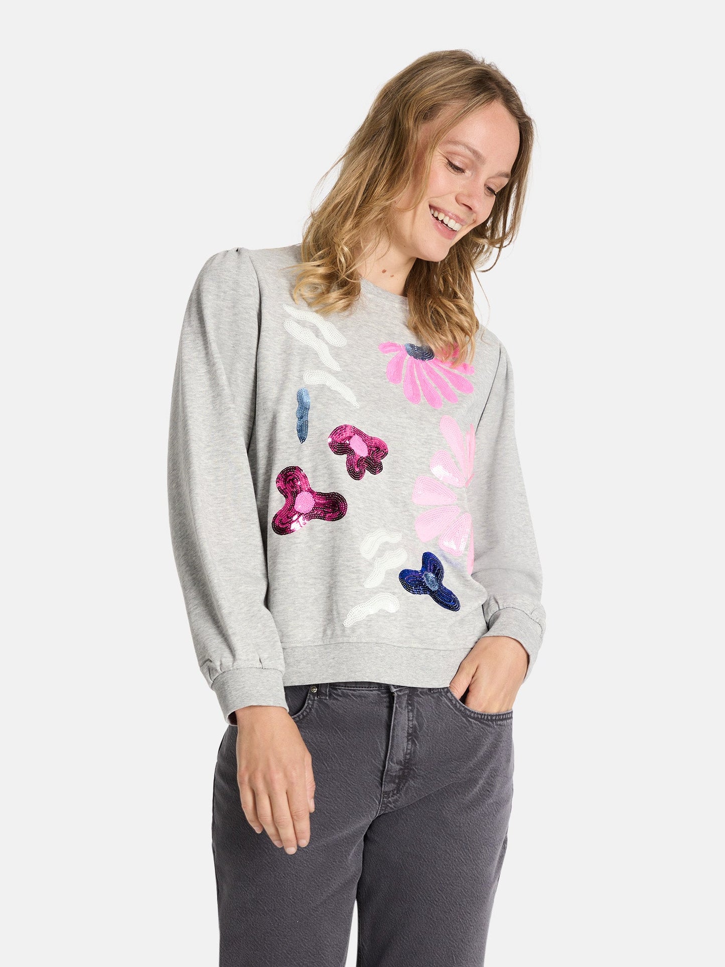 Sweatshirt "UlettaL" aus Baumwollmix