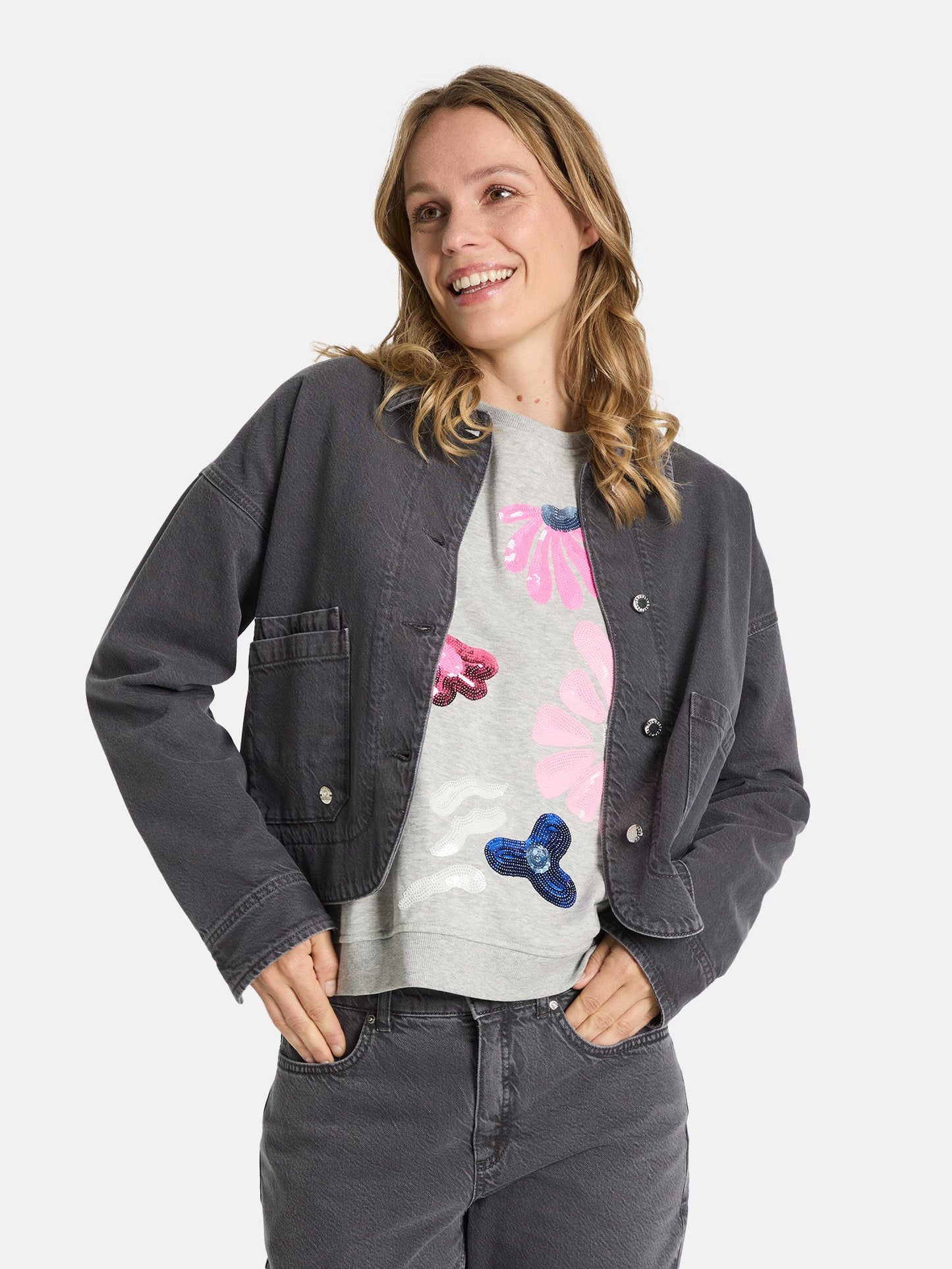 Jeansjacke "ChelseyL" aus Baumwollmix