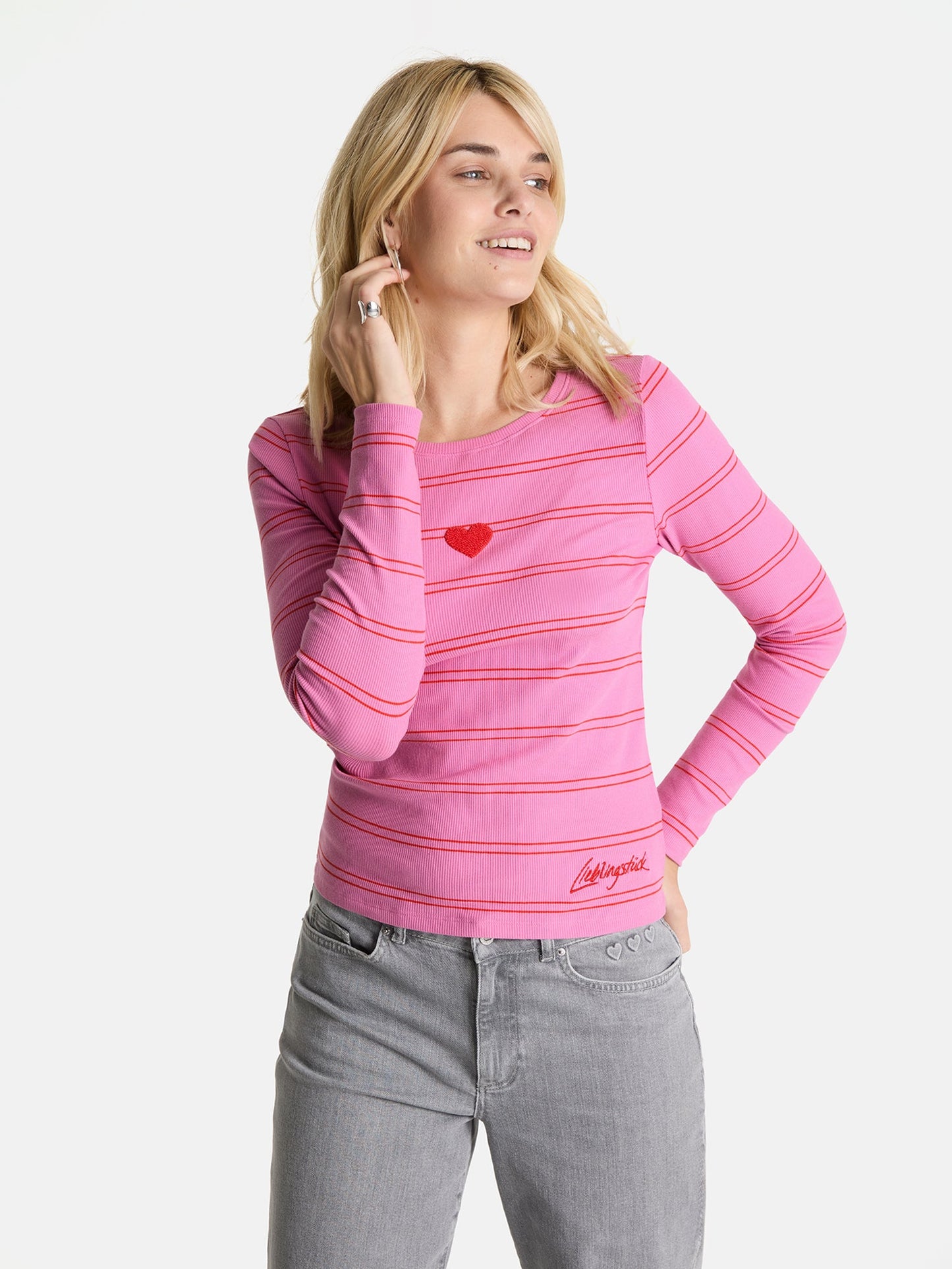 Langarmshirt "SinaL" aus Baumwollmix