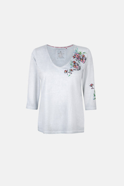 T-shirt "CordeliaL" aus Baumwollmix