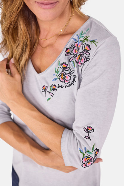 T-shirt "CordeliaL" aus Baumwollmix