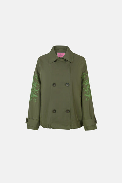 Trenchcoat "IniaL" aus Baumwollmix
