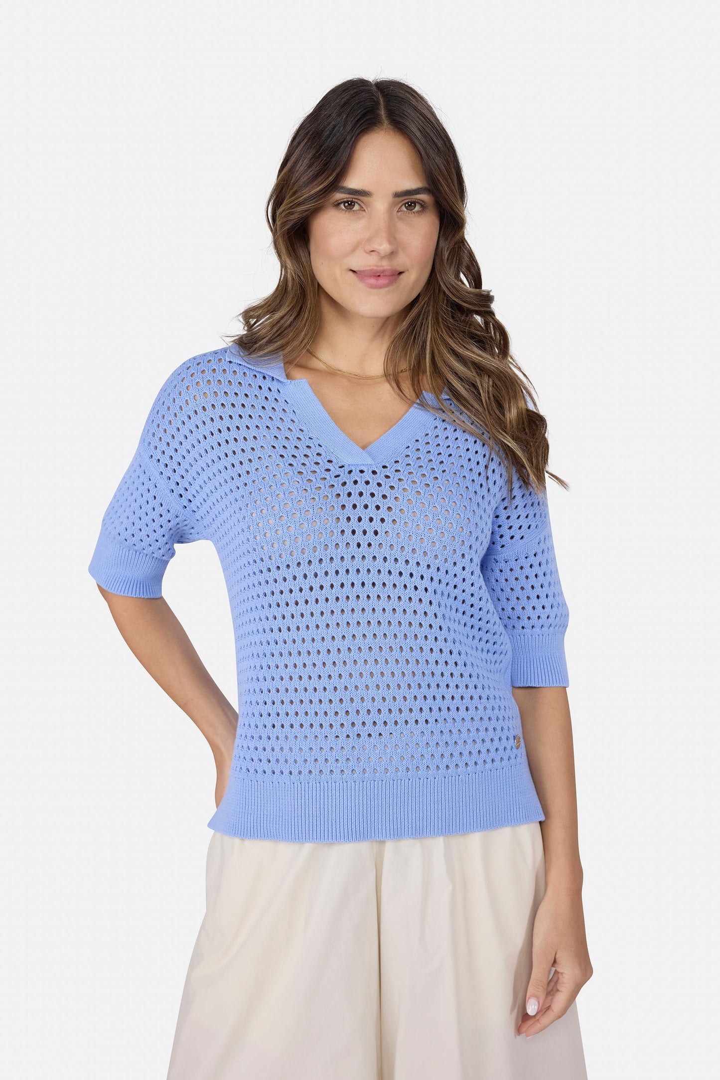 Strickpullover "PinsaL" aus Baumwolle