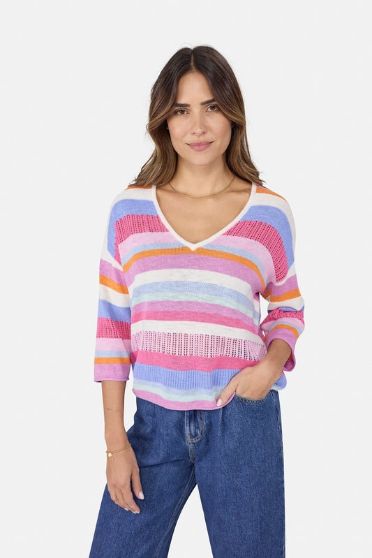 Strickpullover "ArantxaL" mit Leinen