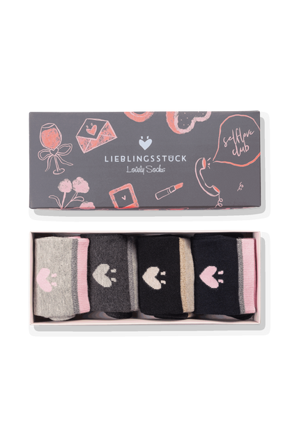 Lovely Socks - Regular-Socken - Box und Kulturtasche