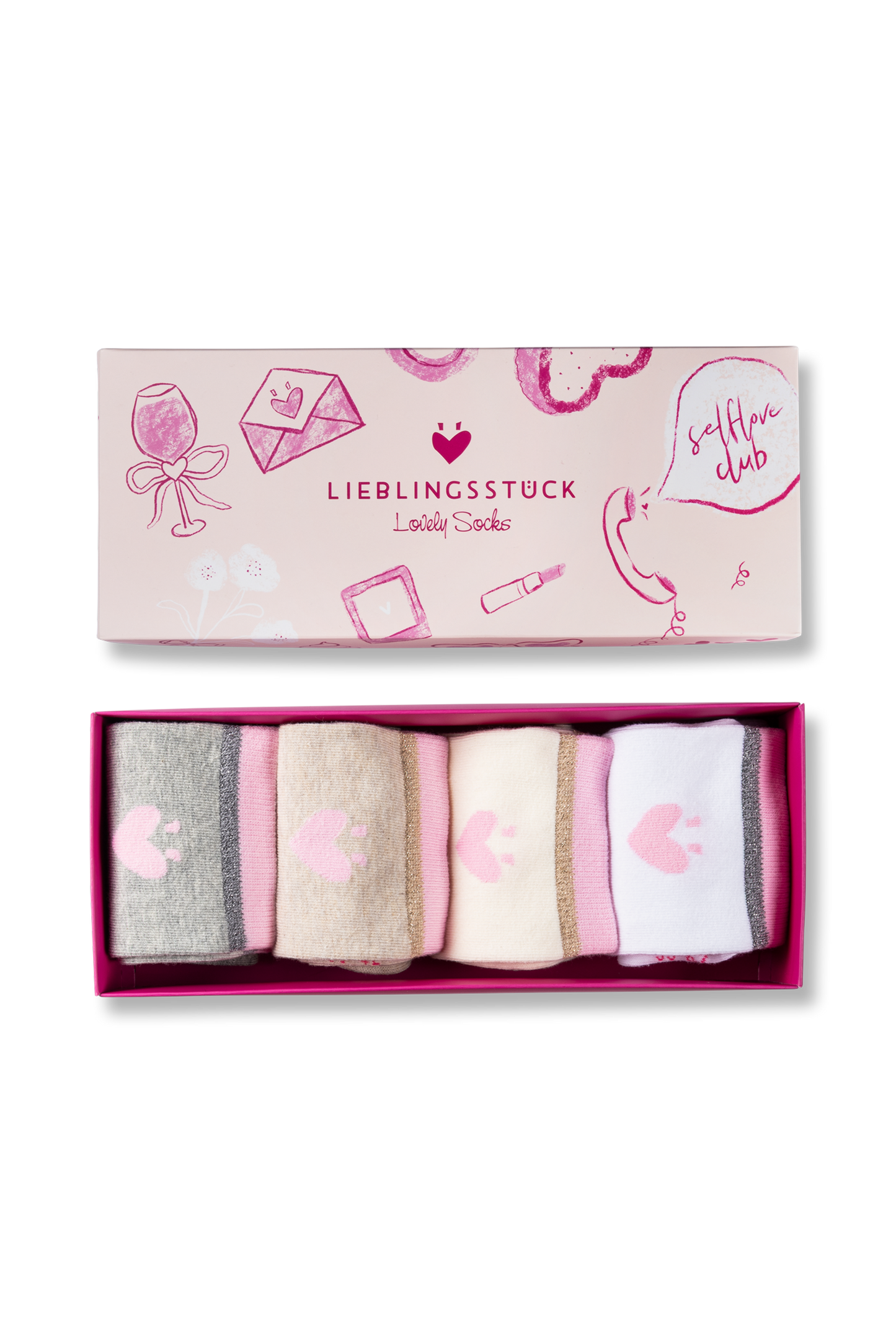 Lovely Socks - Regular-Socken - Box und Kulturtasche