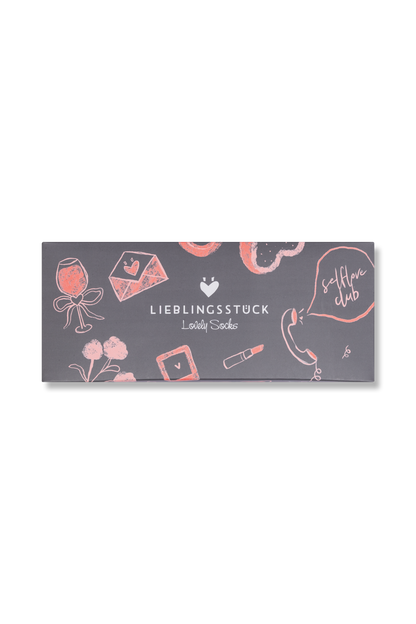 Lovely Socks - Sneaker-Socken - Box und Kulturtasche