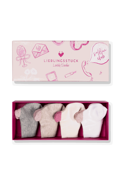Lovely Socks - Sneaker-Socken - Box und Kulturtasche