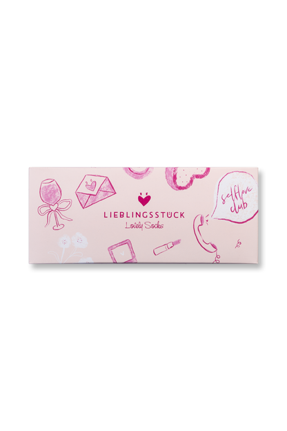 Lovely Socks - Sneaker-Socken - Box und Kulturtasche