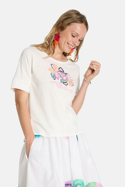 T-Shirt "DianeL" aus Baumwolle
